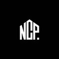 NCP letter logo design on BLACK background. NCP creative initials letter logo concept. NCP letter design