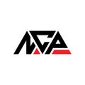 NCP triangle letter logo design with triangle shape. NCP triangle logo design monogram. NCP triangle vector logo template with red Royalty Free Stock Photo