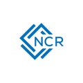 NCR letter logo design on white background. NCR creative circle letter logo concept. Royalty Free Stock Photo