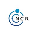 NCR letter technology logo design on white background. NCR creative initials letter IT logo concept. NCR letter design Royalty Free Stock Photo