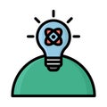 Creativity, generate idea Vector Icon which can easily modify