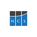 NCS letter logo design on WHITE background. NCS creative initials letter logo concept. NCS letter design
