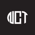 NCT letter logo design on black background. NCT creative initials letter logo concept. NCT letter design