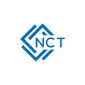 NCT letter logo design on white background. NCT creative circle letter logo concept.