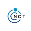 NCT letter technology logo design on white background. NCT creative initials letter IT logo concept. NCT letter design