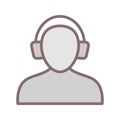 Customer care Line Style vector icon which can easily modify or edit Royalty Free Stock Photo