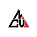 NCU triangle letter logo design with triangle shape. NCU triangle logo design monogram. NCU triangle vector logo template with red Royalty Free Stock Photo