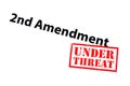 2nd Amendment Under Threat Royalty Free Stock Photo