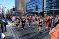 TORONTO, CANADA - May 5th, 2019 - 42nd Annual Toronto Marathon. People running through the city streets.