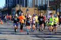 TORONTO, CANADA - May 5th, 2019 - 42nd Annual Toronto Marathon. People running through the city streets.