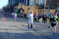 TORONTO, CANADA - May 5th, 2019 - 42nd Annual Toronto Marathon. People running through the city streets.