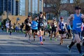 TORONTO, CANADA - May 5th, 2019 - 42nd Annual Toronto Marathon. People running through the city streets.