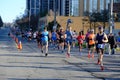TORONTO, CANADA - May 5th, 2019 - 42nd Annual Toronto Marathon. People running through the city streets.