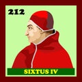 212nd Catholic Church Pope Sixtus IV Royalty Free Stock Photo