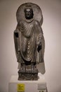 Greco-Buddhist statue of standing Buddha from Gandhara, in the National Museum of India in New Delhi