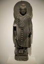 Greco-Buddhist statue of standing Buddha from Gandhara, in the National Museum of India in New Delhi