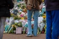 ND- 16 March 2021: Flowers and tributes at Clapham Common Bandstand, in memory of Sarah Everard, who was kidnapped and murdered by