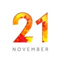 21 numbers autumn logo