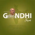 2nd October Happy gandhi jayanti. indian Freedom Fighter Mahatma Gandhi he is known as Bapu. abstract vector illustration design