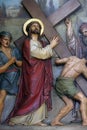 2nd Stations of the Cross, Jesus is given his cross Royalty Free Stock Photo