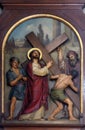 2nd Stations of the Cross, Jesus is given his cross Royalty Free Stock Photo