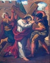 2nd Stations of the Cross, Jesus is given his cross Royalty Free Stock Photo