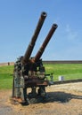 Anti aircraft Artillery gun on display. Tilbury Fort. UK Royalty Free Stock Photo