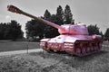 The 2nd World War Pink Tank T34 Royalty Free Stock Photo