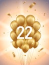 22nd Year Anniversary Background Royalty Free Stock Photo