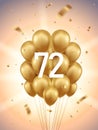 72nd Year Anniversary Background Royalty Free Stock Photo