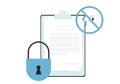 NDA concept icon. Non disclosure agreement. Confidentiality contract between employee and employer about confidentiality