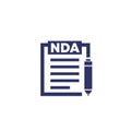 NDA document icon on white