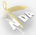 NDA Non Disclosure Agreement Scissors Cutting Letters Acronym