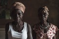 NDALATANDO/ANGOLA - 27 JUL 2017 - Expressive portrait of African mother and daughter.