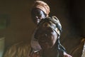 NDALATANDO/ANGOLA - 27 JUL 2017 - Expressive portrait of African old woman.