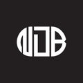 NDB letter logo design on black background. NDB creative initials letter logo concept. NDB letter design Royalty Free Stock Photo