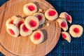 Delicious cookies baked with jam for an exquisite breakfast