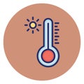 Digital thermometer, fever scale Vector Icon which can easily edit Royalty Free Stock Photo