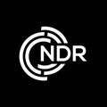 NDR letter logo design on black background.NDR creative initials letter logo concept.NDR vector letter design Royalty Free Stock Photo