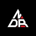 NDR triangle letter logo design with triangle shape. NDR triangle logo design monogram. NDR triangle vector logo template with red Royalty Free Stock Photo