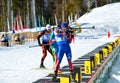 Ndrey Tyrgenev, Alexander Shreider competes in IBU Regional Cup Royalty Free Stock Photo