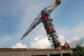 NDSM construction site crane in Amsterdam. The old crane has bee
