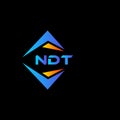 NDT abstract technology logo design on Black background. NDT creative initials letter logo concept Royalty Free Stock Photo