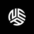 NEA letter logo design on black background. NEA creative initials letter logo concept. NEA letter design