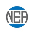 NEA letter logo design on white background. NEA creative initials circle logo concept. NEA letter design