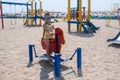 Nea Skioni Beach, Kassandra, Chalkidiki, Central Macedonia, Greece. Children`s playground