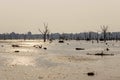 Neak Pean lake at sunset at Angkor