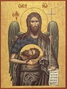 Saint John The Forerunner, Prophet and Baptizer of Christ Royalty Free Stock Photo