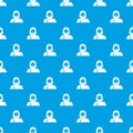 Neanderthal pattern vector seamless blue