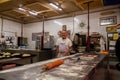 Neapolitan bakers preparing famous Italian pastries in a traditional bakery in Naples, Italy